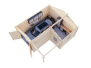 Palmako Roger 21,9+5,2 m2 mit Holztor