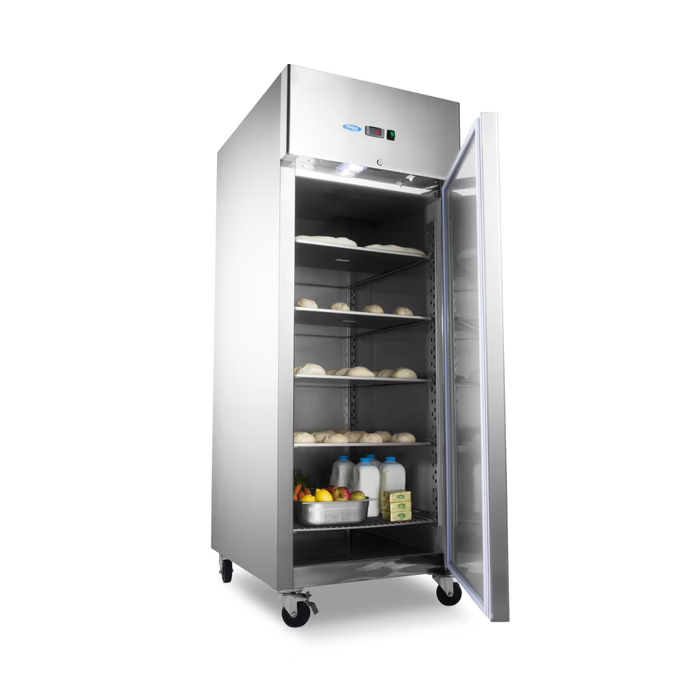MAXIMA Gastro Bäckerei Gefrierschrank - 800 l - 10 einstellbare Regale - Passend 60 x 40 cm - Doppelvolumen - auf Rädern