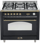 LOFRA - DOLCEVITA - GAS SINGLE OVEN 90cm - RNMG 96 GVGT/ CI - Black Brass Finish 