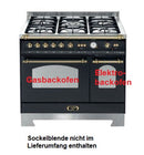 LOFRA - DOLCEVITA - GAS - DOUBLE OVEN 90cm - RNMD 96 GVGTE/ CI - BLACK brass finish 