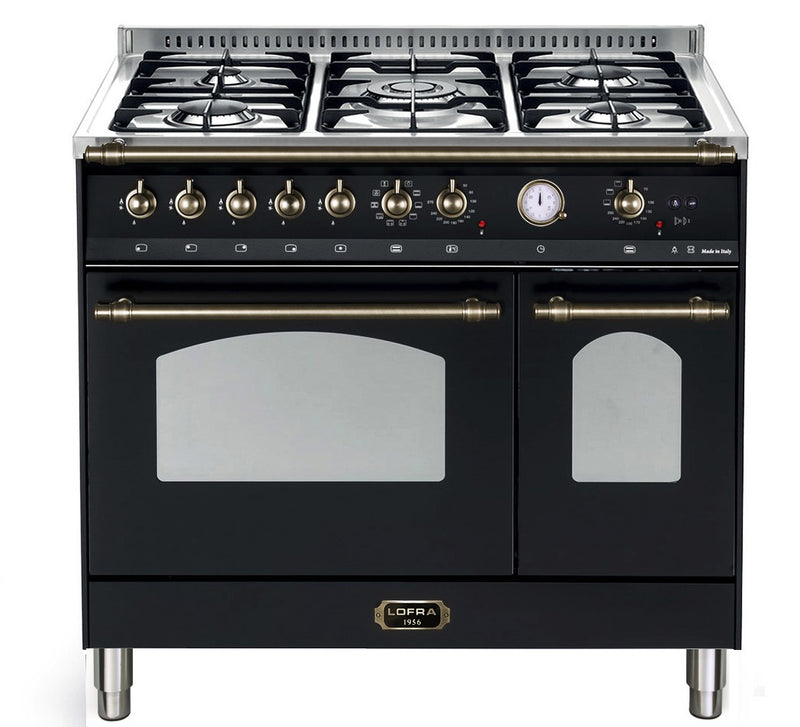 LOFRA - DOLCEVITA - GAS - DOUBLE OVEN 90cm - RNMD 96 GVGTE/ CI - BLACK Bronze finish 
