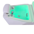 Soleni SPA Electric Foot Care Chair with Whirlpool, LED Lighting, Height Adjustable, Armrests, GENTLE