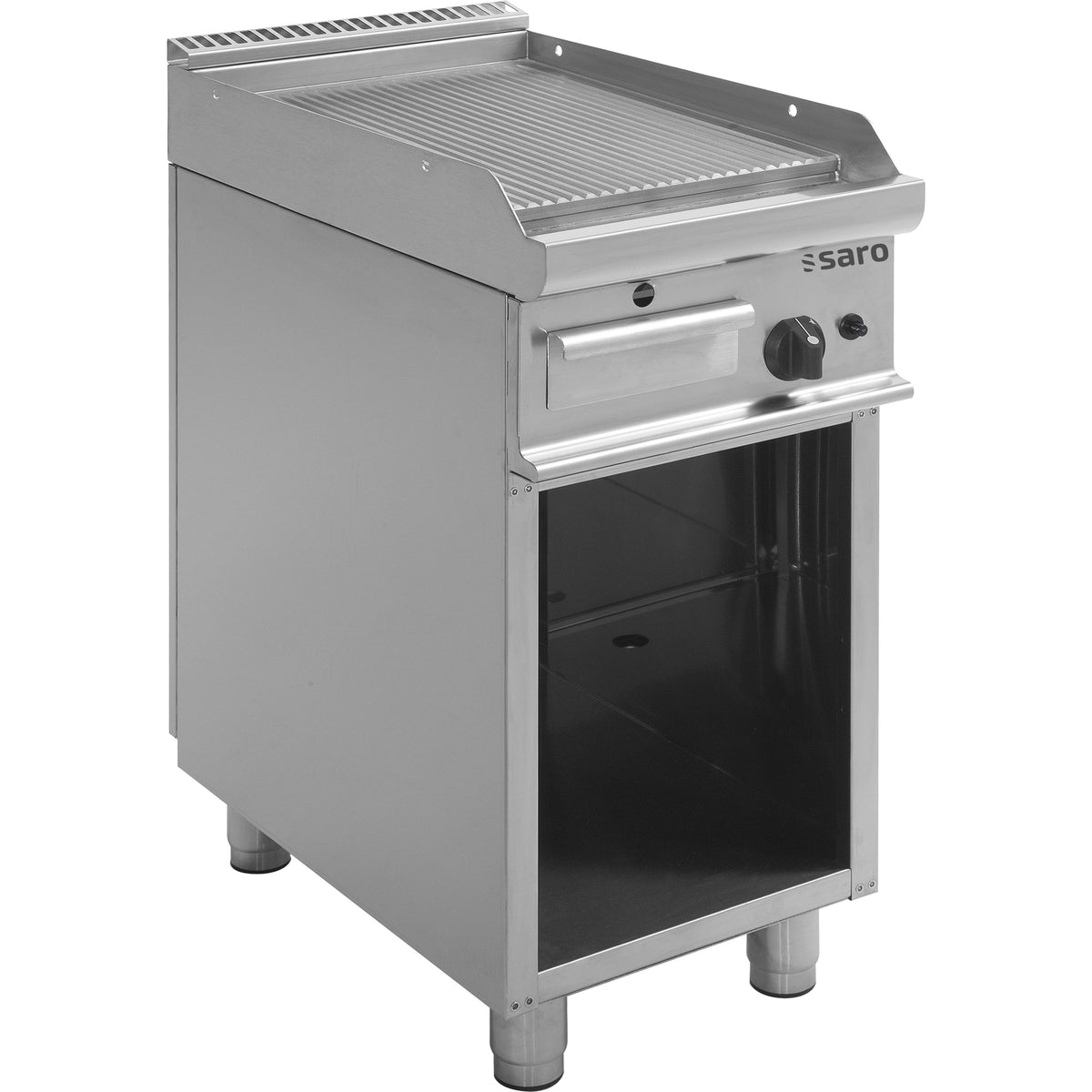SARO Gas-Griddleplatte, offener Unterbau, E7/KTG1BAR