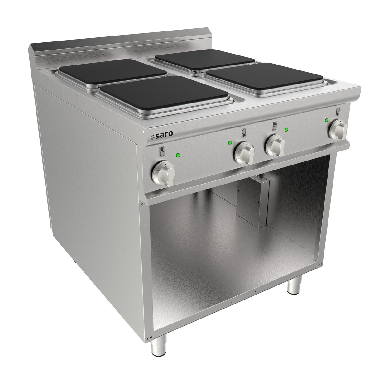 SARO Fornello elettrico, aperto. Base, 4 piastre, LQ/CQE4BA