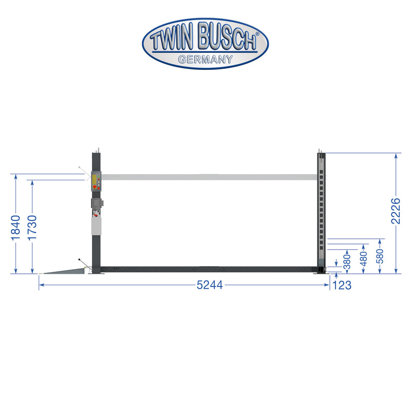 Twinbusch 4 Säulen Doppelparkhebebühne GREY-Line - 3.6 t