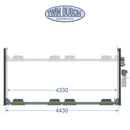 Twinbusch 4 Säulen Doppelparkhebebühne GREY-Line - 3.6 t