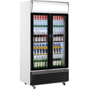 SARO Getränkekühlschrank,  2 Türen, Werbetafel, GTK 800