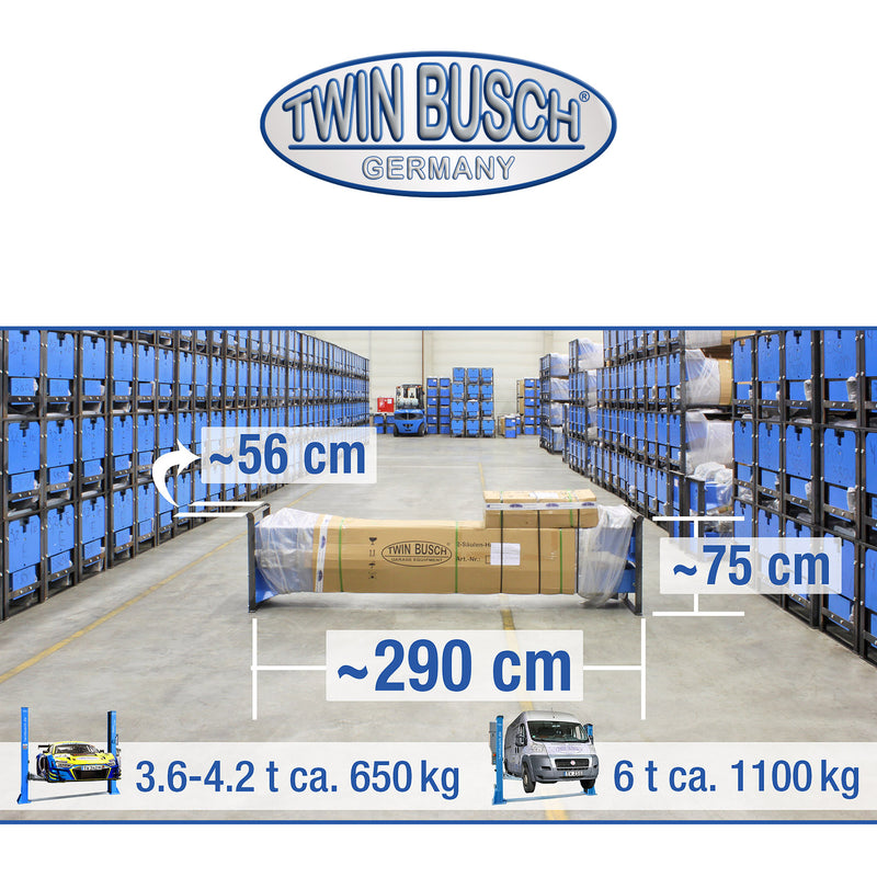 Twinbusch 2 Säulen Hebebühne 6.0 t - HEAVY LINE