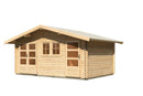 Karibu großes Gartenhaus “Lagor 2” Satteldach zum Wohnen mit zwei Räumen aus Holz