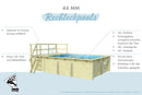 Karibu “Rechteck Pool 1” ca. 3,1x2,8m aus Holz (kesseldruckimprägniert)