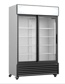 SARO refrigerator, glass sliding door + advertising panel, GTK 700 SD