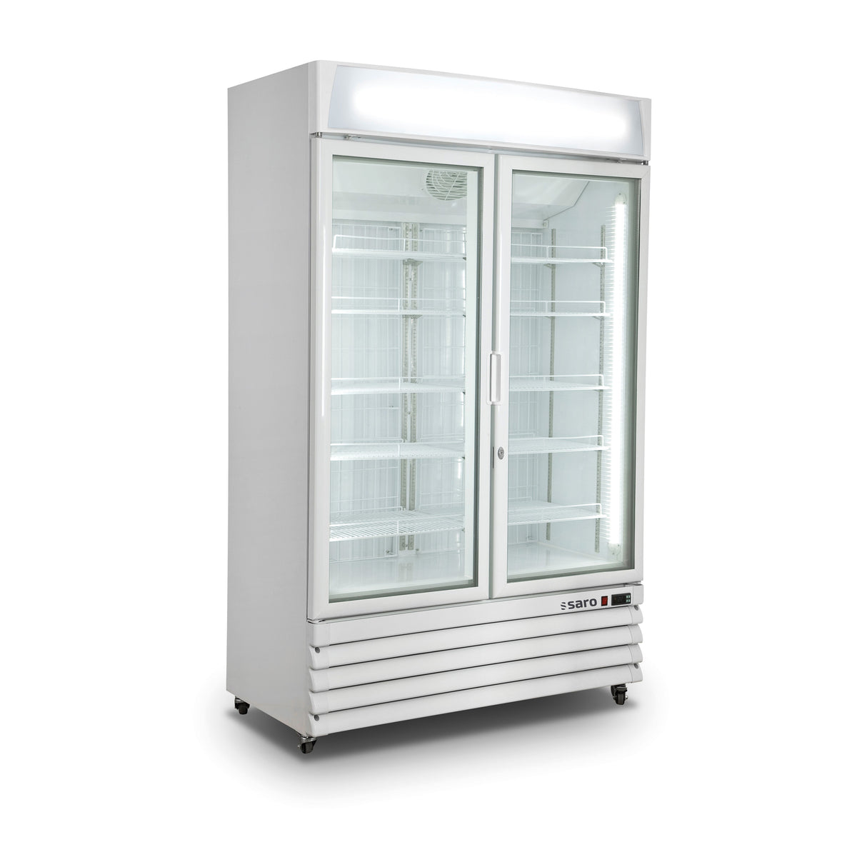 SARO Tiefkühlschrank, 2 Glastüren, weiß, Modell D 800