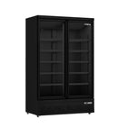 SARO refrigerator, 2 glass doors, GTK 1000 PRO - black