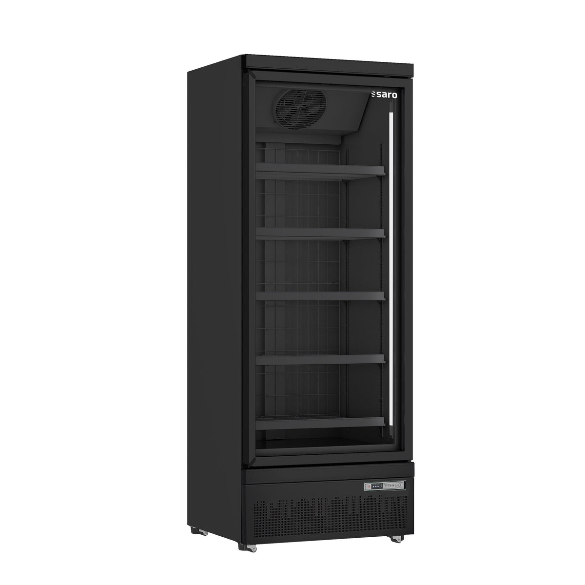 SARO Tiefkühlschrank, Glastür, GTK 560 PRO - schwarz