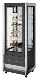 NordCap Panorama-Kühl- / Tiefkühlvitrine CRISTAL TOWER 750 RV TB / TN BLACK