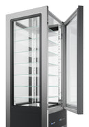 NordCap panoramic refrigerated display case CRISTAL TOWER 750 RV TN BLACK