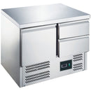 SARO refrigerated counter, door + drawers, ES 901 S/S TOP 1/2