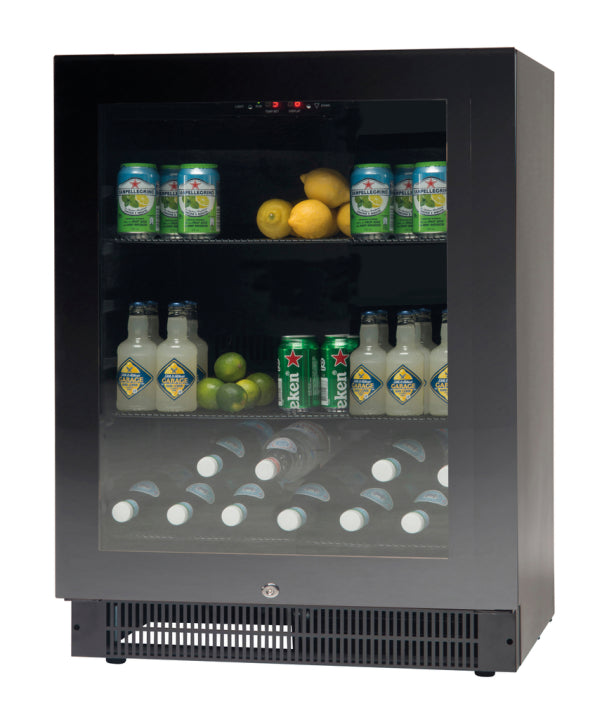 NordCap glass door refrigerator M 95 BLACK