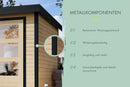 Karibu Gartenhaus Holz & Metall “Saturn” Flachdach modern in Anthrazit