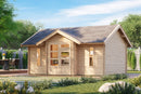 Karibu großes Gartenhaus “Nordland” Satteldach zum Wohnen aus Holz