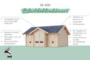 Karibu großes Gartenhaus “Nordland” Satteldach zum Wohnen aus Holz