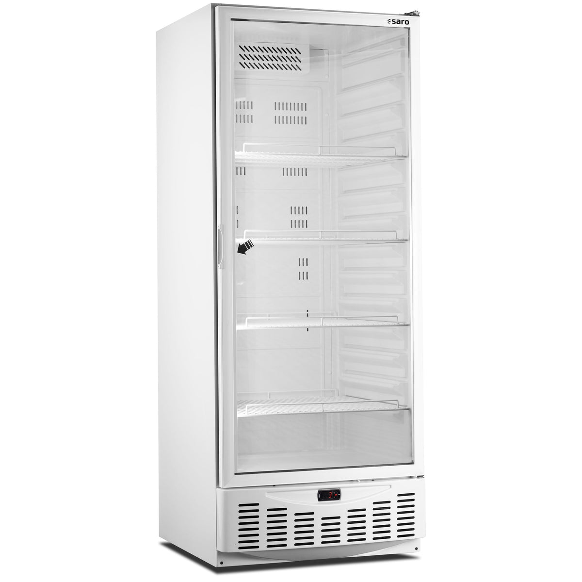 SARO Kühlschrank, Glastür - weiß, Modell MM5 PV