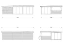 Palmako Pavillon Lenna 33,2 m² Set 420 Slide aus Holz, 28 mm
