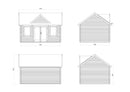 Palmako Gartenhaus Claudia 14,2 m² aus Holz, 44 mm