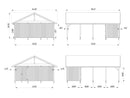 Palmako Robert 40,6 m2 mit Geräteraum