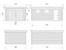 Palmako Rasmus 19,0 m2 mit Holztor