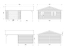 Palmako Roger 19,0+16,2 m2 mit Sektionaltor