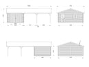 Palmako Roger 19,0+33,2 m2 mit Holztor
