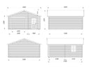 Palmako Roger 21,9+5,2 m2 ohne Tor