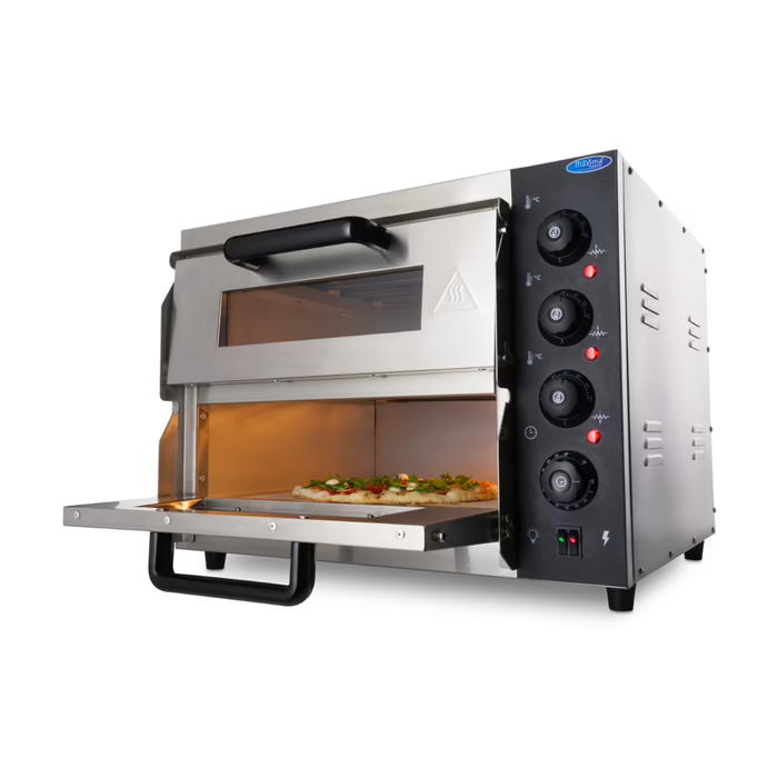 MAXIMA Gastro Pizzaofen - Passt 2 x Ø 40 cm Pizzas - Doppeldeck