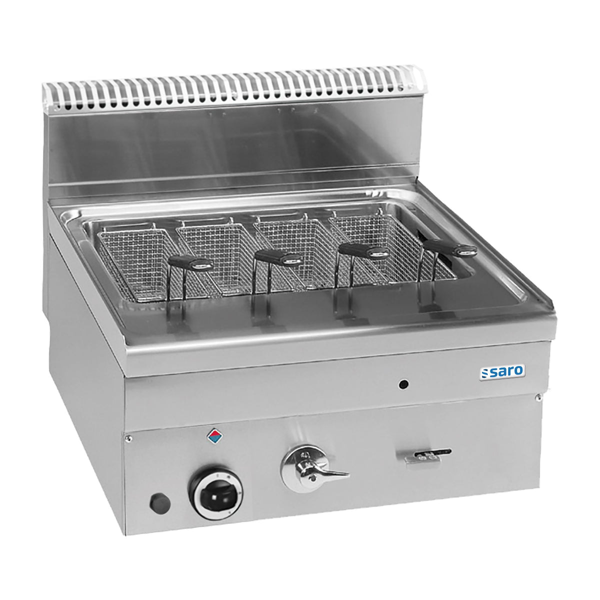 Cuocipasta a gas SARO, 600x600, senza cestelli, GC66/SC