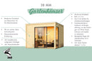 Karibu Poolhaus “Dice 1” Flachdach ca. 3x3m (3.08x3.08m) modern aus Holz in Natur