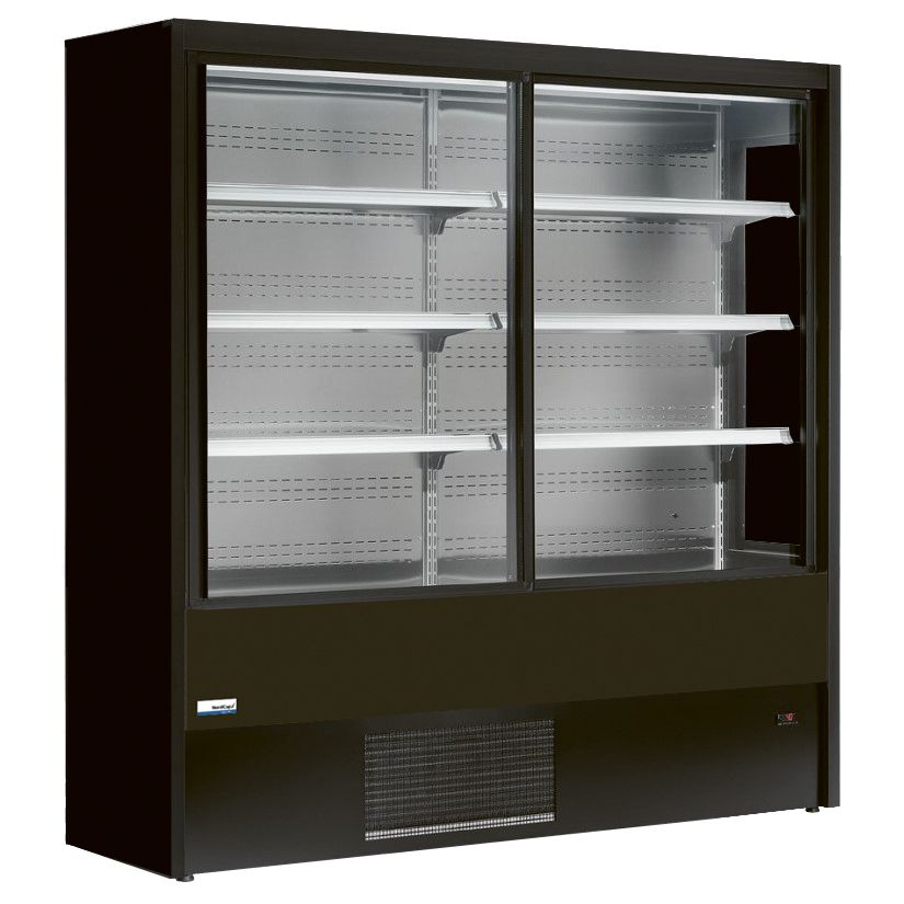 NordCap COOL-LINE wall-mounted refrigerated display cabinet OLIMPO 120 with sliding doors
