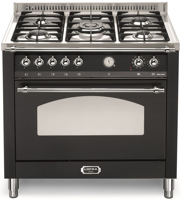 LOFRA - DOLCEVITA - GAS SINGLE OVEN 90cm - RNMG 96 GVGT/ CI - Black Chrome Finish