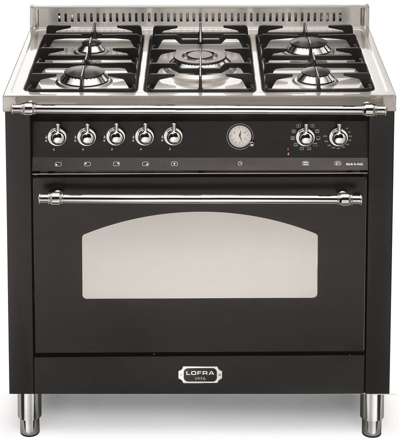 LOFRA - DOLCEVITA - GAS SINGLE OVEN 90cm - RNMG 96 GVGT/ CI - Black Chrome Finish 