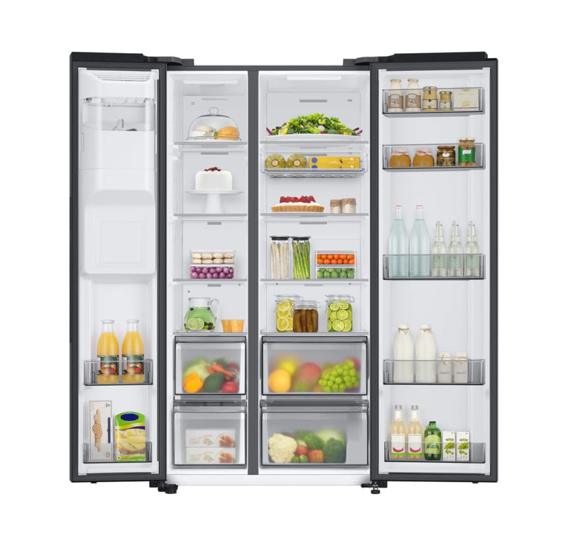LOFRA - DOLCEVITA - SIDE BY SIDE REFRIGERATOR-FREEZER - GFRNM 619/0 - BLACK - FINNISH BRASS