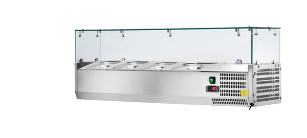 Locher Kühlaufsatzvitrine  3x GN1/3 + 1 x GN 1/2