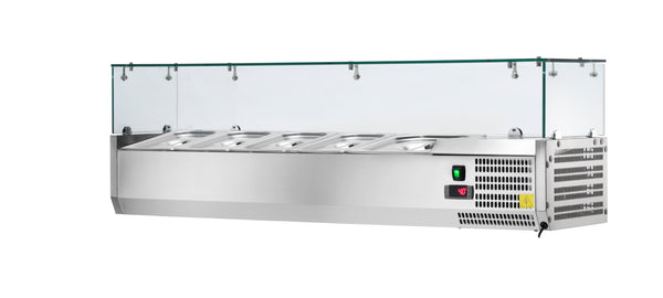 Locher Kühlaufsatzvitrine  4x GN1/3 + 1 x GN 1/2