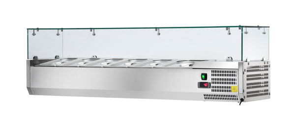 Locher Kühlaufsatzvitrine  5x GN1/3 + 1 x GN 1/2