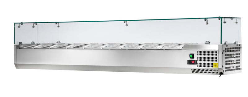 Locher Kühlaufsatzvitrine  9x GN1/3