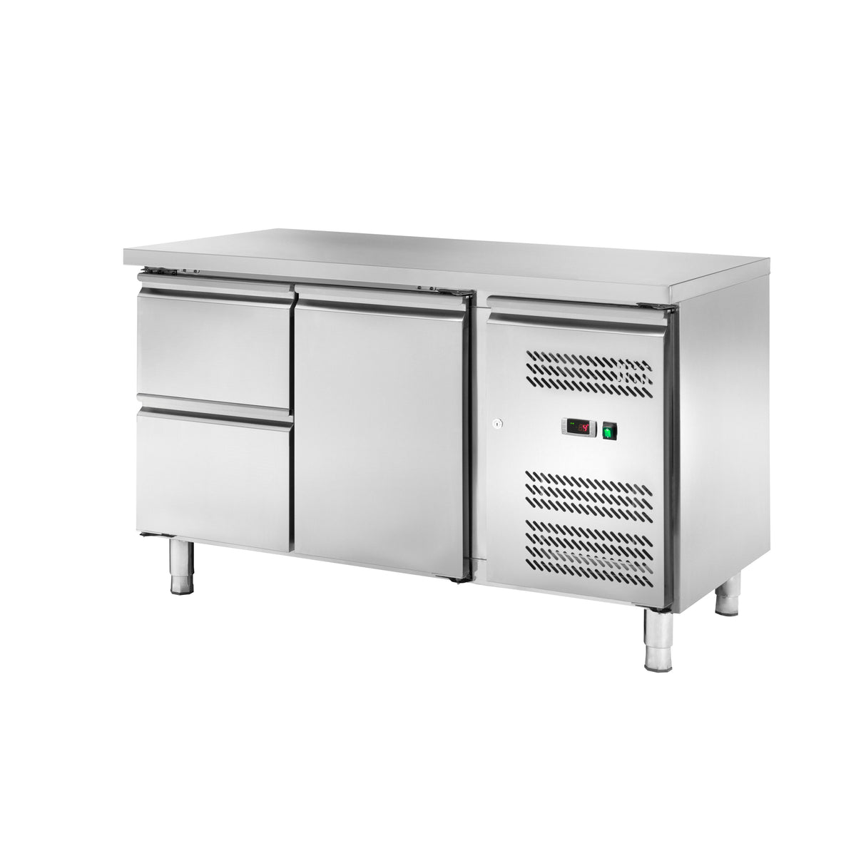 Locher refrigerated counter GN1/1 with 1 door and 2 drawers