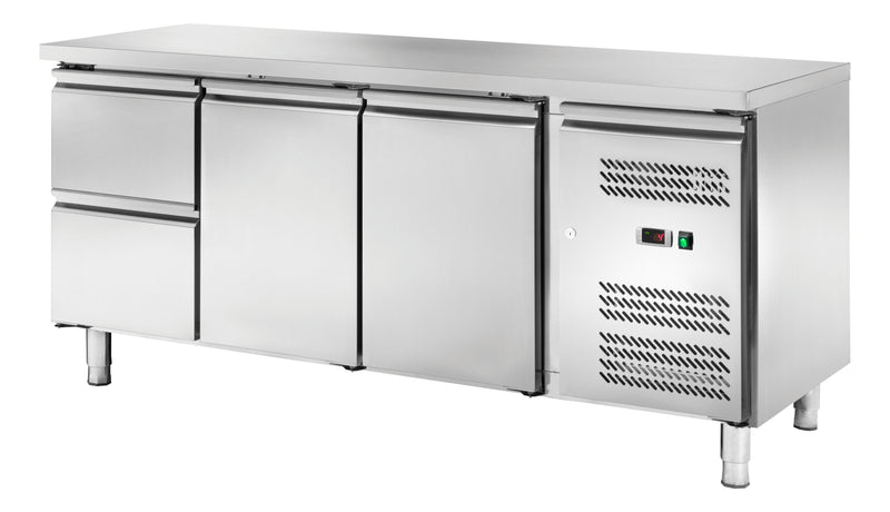 Locher Kühltisch GN1/1 mit 2 Türen und 2 Schubladen
