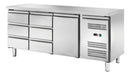 Locher Kühltisch GN1/1 mit 1 Türen und 6 Schubladen