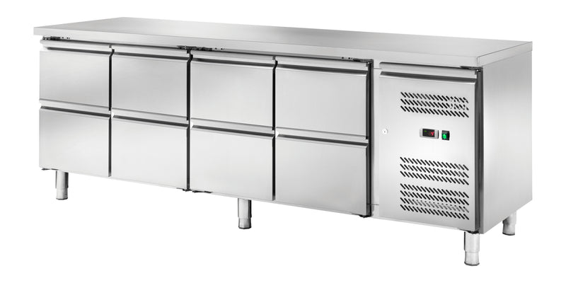 Locher Kühltisch GN1/1 mit 8 Schubladen