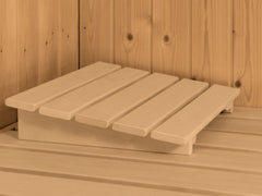 Karibu Sauna Askja 68 mm, inkl. 9 kW Bioofen ext. Seuerung Wifi HUUM - mit Dachkranz - – Vorschau 9