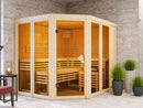 Karibu Sauna Ainur 3, 68 mm, inkl. 9 kW Bioofen ext. Steuerung Wifi HUUM - ohne Dachkranz -